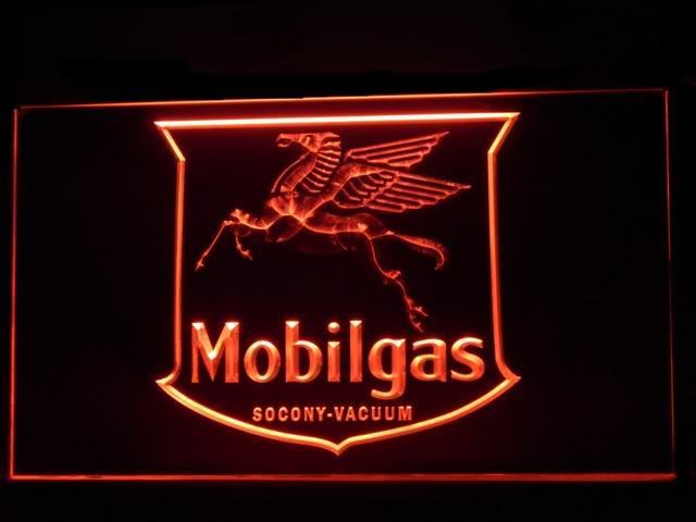 Mobil Gas LED Light Sign